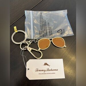 Tommy Bahama Brown Sunglasses Keychain NWT
